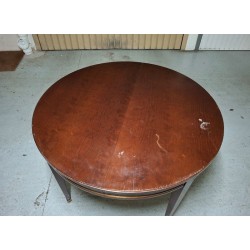 Table acajou ronde style louis 16 diamètre 110cm