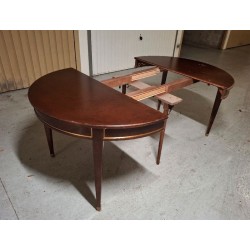 Table acajou ronde style louis 16 diamètre 110cm